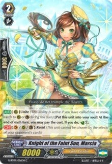 Image for Knight of the Faint Sun, Marcia (G-BT07: Glorious Bravery of Radiant Sword) (G-BT07/056EN) - Cardfight Vanguard