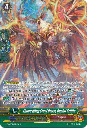Image for Flame Wing Steel Beast, Denial Griffin (SP) (G-BT07: Glorious Bravery of Radiant Sword) (G-BT07/S21EN) - Cardfight Vanguard