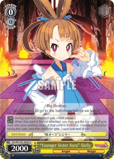 Image for "Younger Sister Aura" Sicily (Disgaea) (DG/EN-S03-E009 U) - Weiss Schwarz