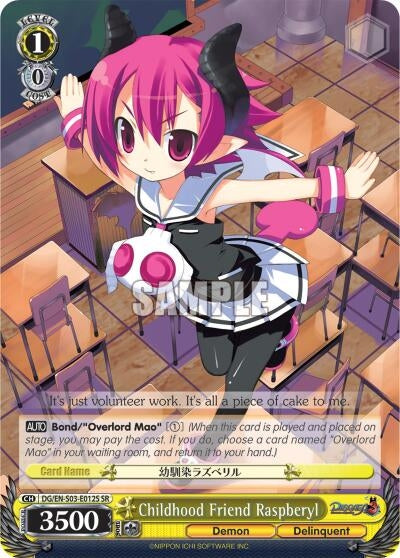 Image for Childhood Friend Raspberyl (SR) (Disgaea) (DG/EN-S03-E012S SR) - Weiss Schwarz