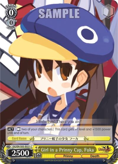 Image for Girl in a Prinny Cap, Fuka (Disgaea) (DG/EN-S03-E021 C) - Weiss Schwarz