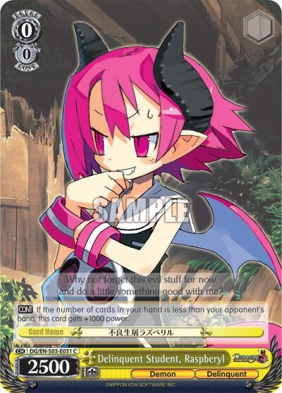 Image for Delinquent Student, Raspberyl (Disgaea) (DG/EN-S03-E031 C) - Weiss Schwarz