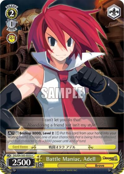 Image for Battle Maniac, Adell (Disgaea) (DG/EN-S03-E035 C) - Weiss Schwarz