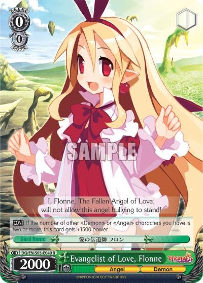 Image for Evangelist of Love, Flonne (Disgaea) (DG/EN-S03-E049 R) - Weiss Schwarz