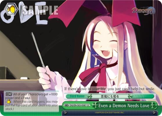 Image for Even a Demon Needs Love (Disgaea) (DG/EN-S03-E087 CC) - Weiss Schwarz