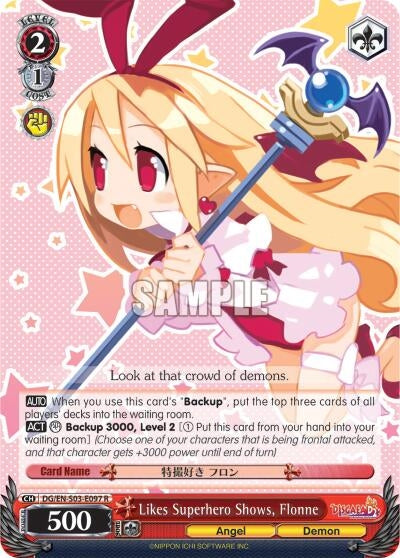 Image for Likes Superhero Shows, Flonne (Disgaea) (DG/EN-S03-E097 R) - Weiss Schwarz