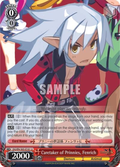 Image for Caretaker of Prinnies, Fenrich (Disgaea) (DG/EN-S03-E101 U) - Weiss Schwarz