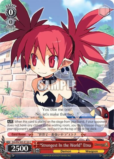 Image for "Strongest In the World" Etna (Disgaea) (DG/EN-S03-E120 C) - Weiss Schwarz