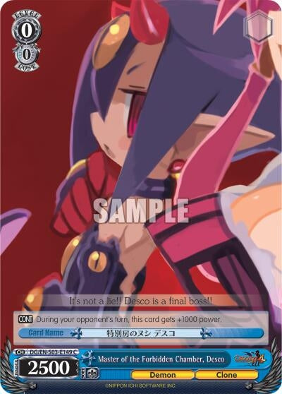 Image for Master of the Forbidden Chamber, Desco (Disgaea) (DG/EN-S03-E149 C) - Weiss Schwarz