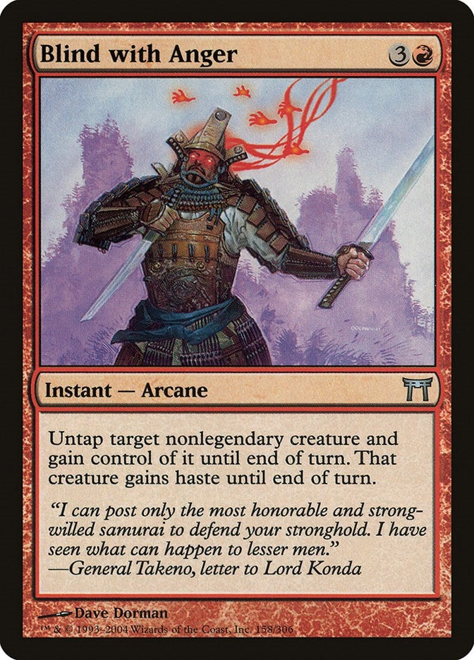 Image for Blind with Anger (Champions of Kamigawa) (158) - Magic: The Gathering