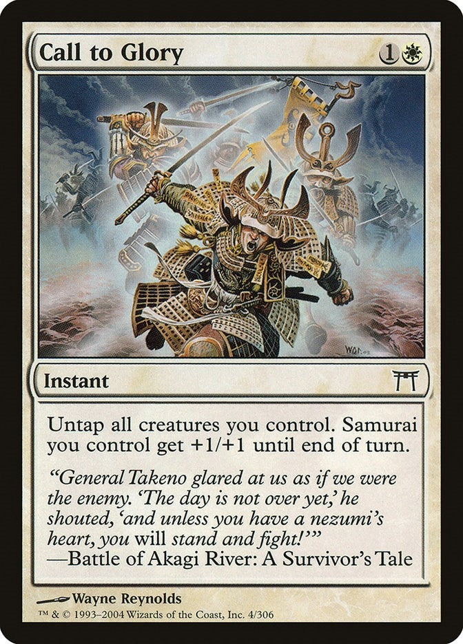 Image for Call to Glory (Champions of Kamigawa) (4) - Magic: The Gathering