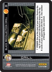 Image for Black Recollection Drill (Panini: Vengeance) (C3) - Dragon Ball Z TCG
