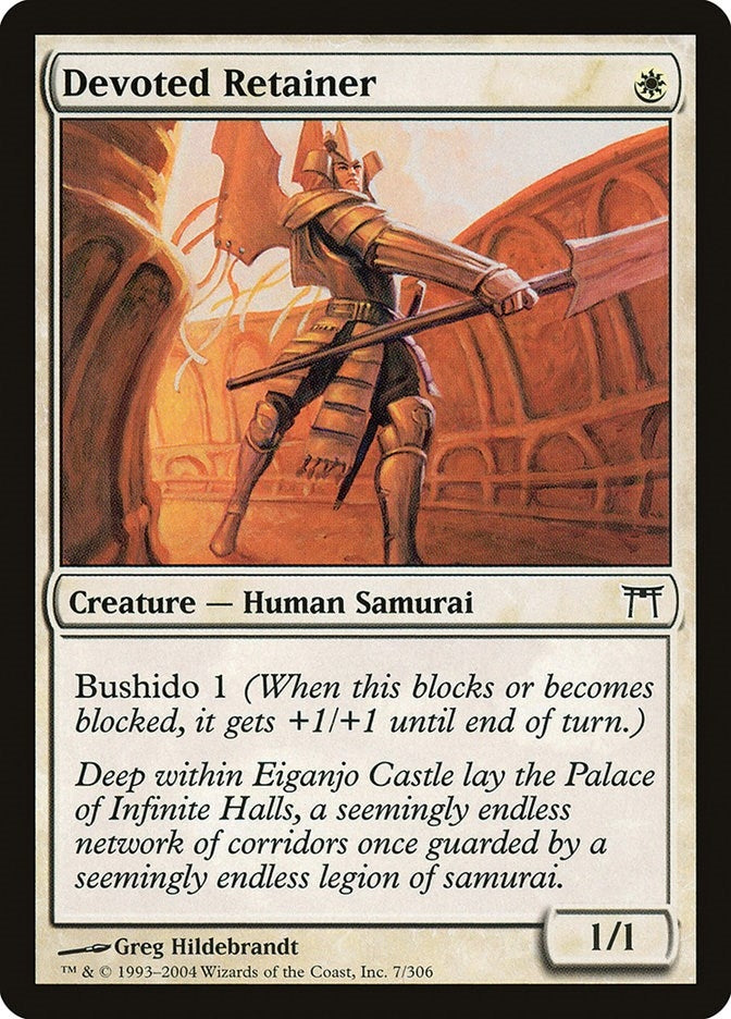 Image for Devoted Retainer (Champions of Kamigawa) (7) - Magic: The Gathering