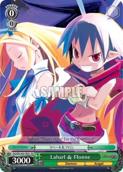 Image for Laharl & Flonne (Disgaea) (DG/EN-S03-TE01 TD) - Weiss Schwarz