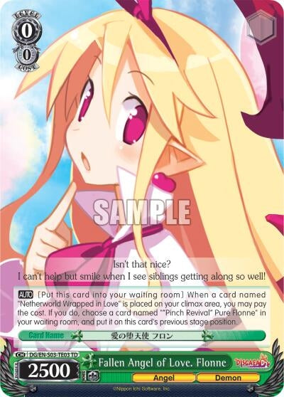 Image for Fallen Angel of Love, Flonne (Disgaea) (DG/EN-S03-TE03 TD) - Weiss Schwarz