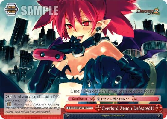 Image for Overlord Zenon Defeated!! (Disgaea) (DG/EN-S03-TE20 TD) - Weiss Schwarz