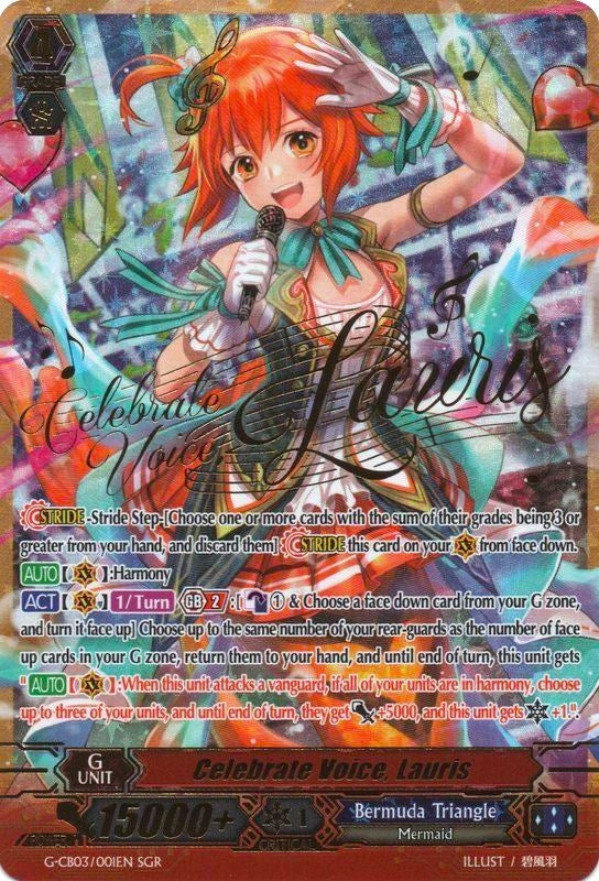 Image for Celebrate Voice, Lauris (SGR) (G-CB03: Blessing of Divas) (G-CB03/001EN) - Cardfight Vanguard