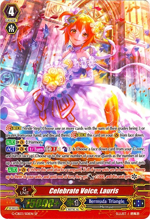 Image for Celebrate Voice, Lauris (SP) (G-CB03: Blessing of Divas) (G-CB03/S01EN) - Cardfight Vanguard