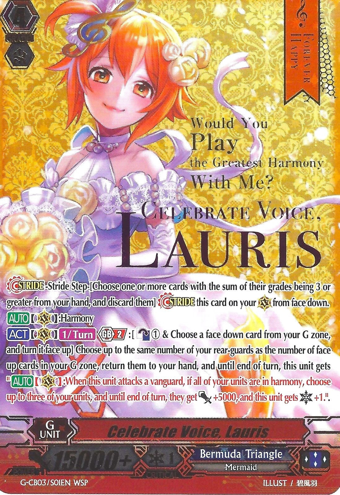 Image for Celebrate Voice, Lauris (Wedding SP) (G-CB03: Blessing of Divas) (G-CB03/S01EN) - Cardfight Vanguard