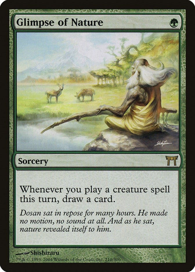 Image for Glimpse of Nature (Champions of Kamigawa) (210) - Magic: The Gathering