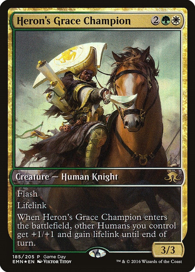 Image for Heron's Grace Champion (Game Day & Store Championship Promos) (185) - Magic: The Gathering