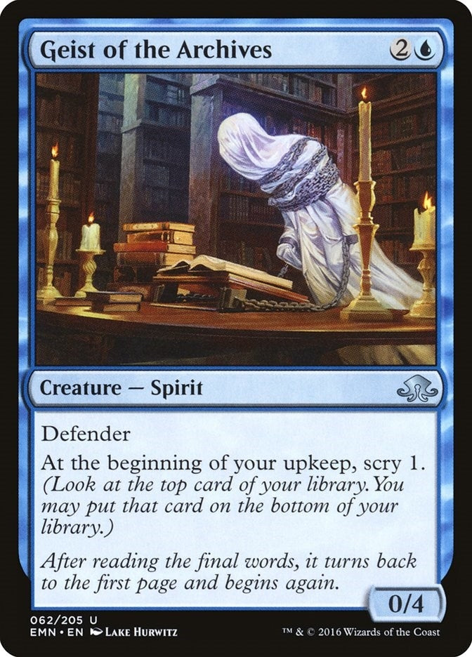 Image for Geist of the Archives (Eldritch Moon) (62) - Magic: The Gathering