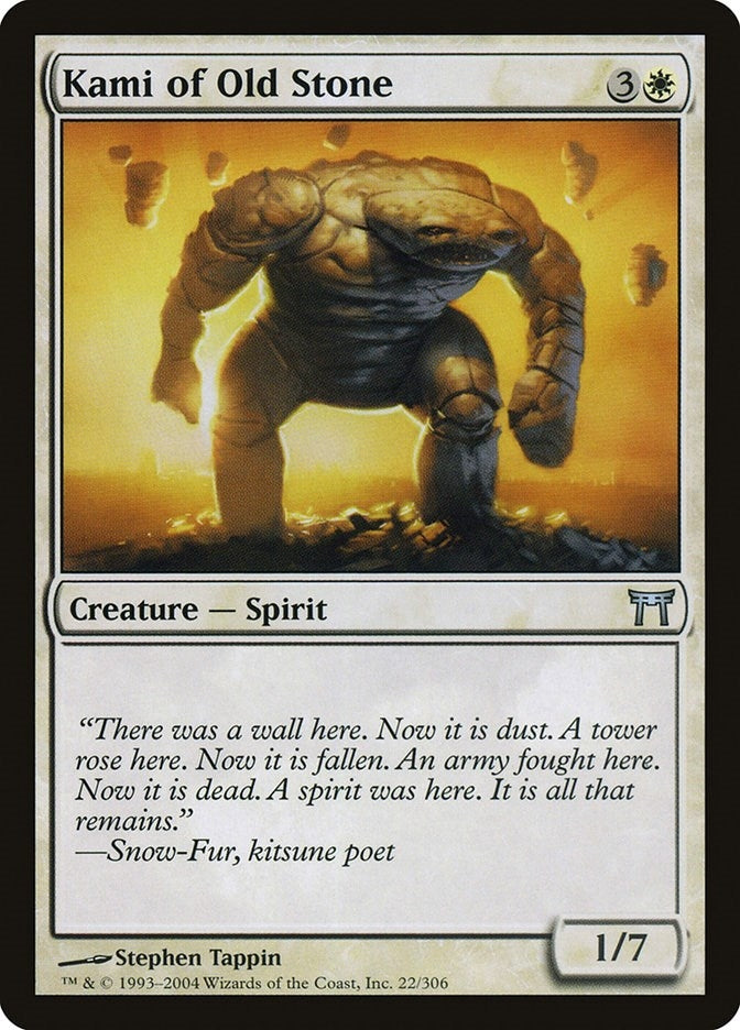 Image for Kami of Old Stone (Champions of Kamigawa) (22) - Magic: The Gathering