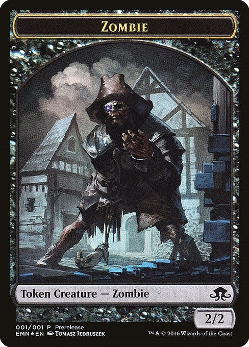Image for Zombie Token (Double-Sided) (Prerelease Cards) (1 // 1) - Magic: The Gathering