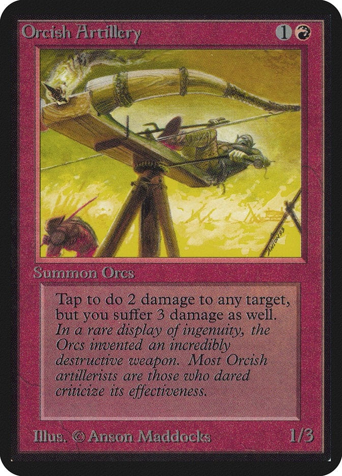 Image for Orcish Artillery (Alpha Edition) - Magic: The Gathering