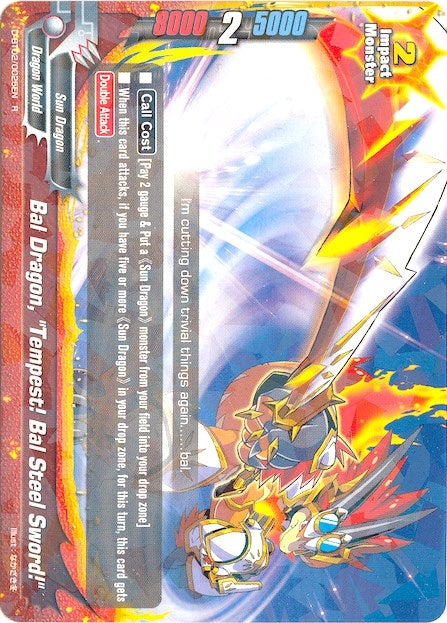Image for Bal Dragon, "Tempest! Bal Steel Sword!" (Roar! Invincible Dragon!!) (D-BT02/0025EN) - Future Card BuddyFight