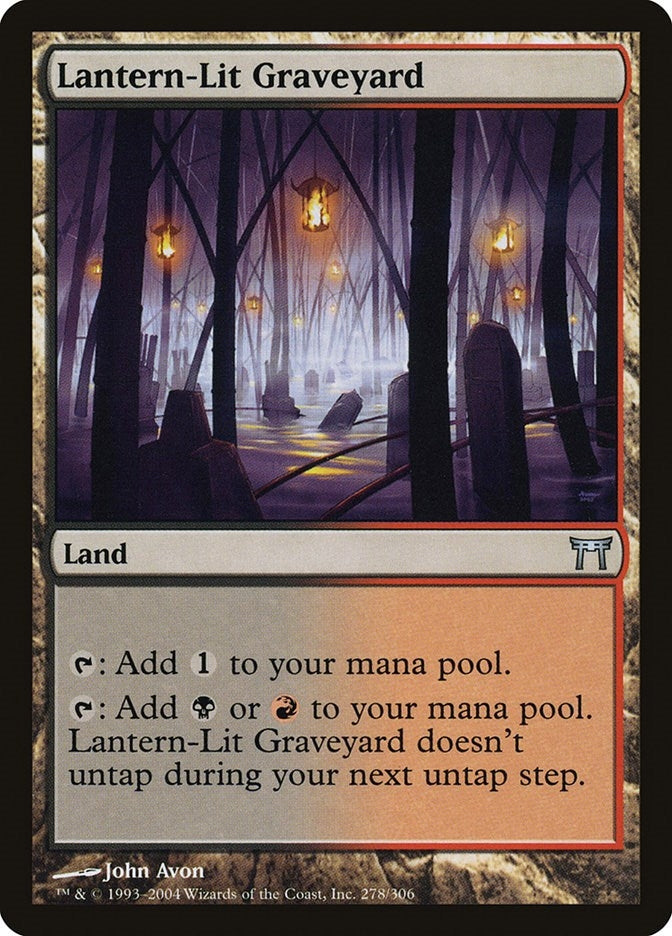 Image for Lantern-Lit Graveyard (Champions of Kamigawa) (278) - Magic: The Gathering