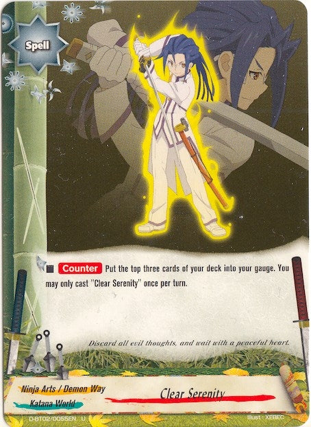 Image for Clear Serenity (Roar! Invincible Dragon!!) (D-BT02/0055EN) - Future Card BuddyFight