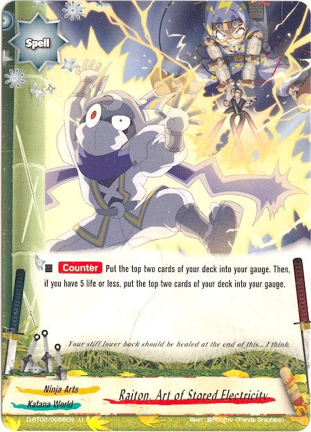 Image for Raiton, Art of Stored Electricity (Roar! Invincible Dragon!!) (D-BT02/0056EN) - Future Card BuddyFight