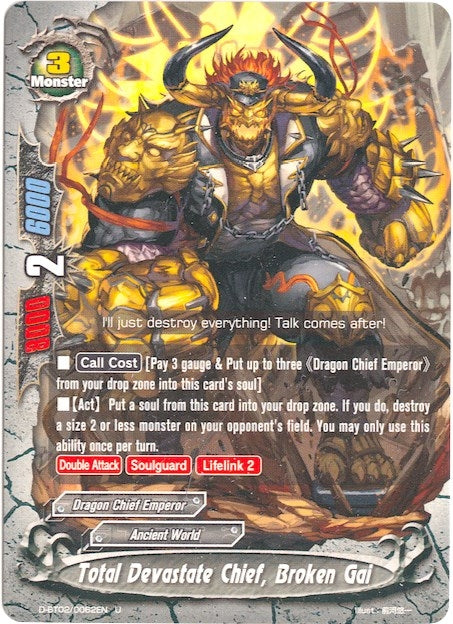 Image for Total Devastate Chief, Broken Gai (Roar! Invincible Dragon!!) (D-BT02/0062EN) - Future Card BuddyFight