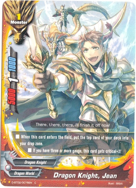 Image for Dragon Knight, Jean (Roar! Invincible Dragon!!) (D-BT02/0076EN) - Future Card BuddyFight