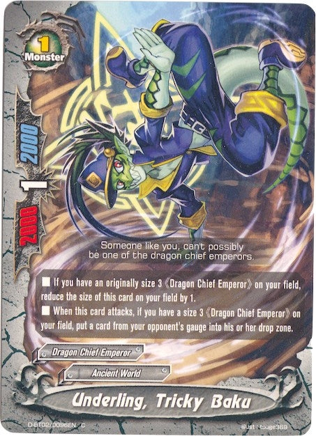 Image for Underling, Tricky Baku (Roar! Invincible Dragon!!) (D-BT02/0096EN) - Future Card BuddyFight