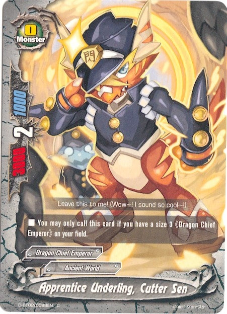 Image for Apprentice Underling, Cutter Sen (Roar! Invincible Dragon!!) (D-BT02/0098EN) - Future Card BuddyFight