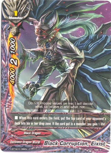 Image for Black Corruption, Eixist (Roar! Invincible Dragon!!) (D-BT02/0106EN) - Future Card BuddyFight