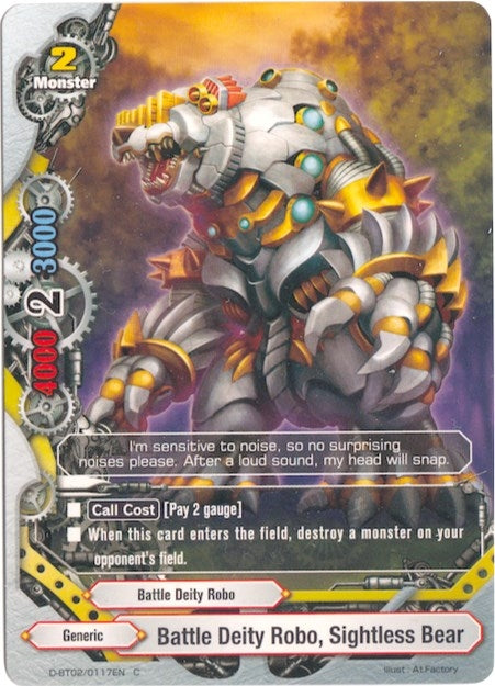 Image for Battle Deity Robo, Sightless Bear (Roar! Invincible Dragon!!) (D-BT02/0117EN) - Future Card BuddyFight