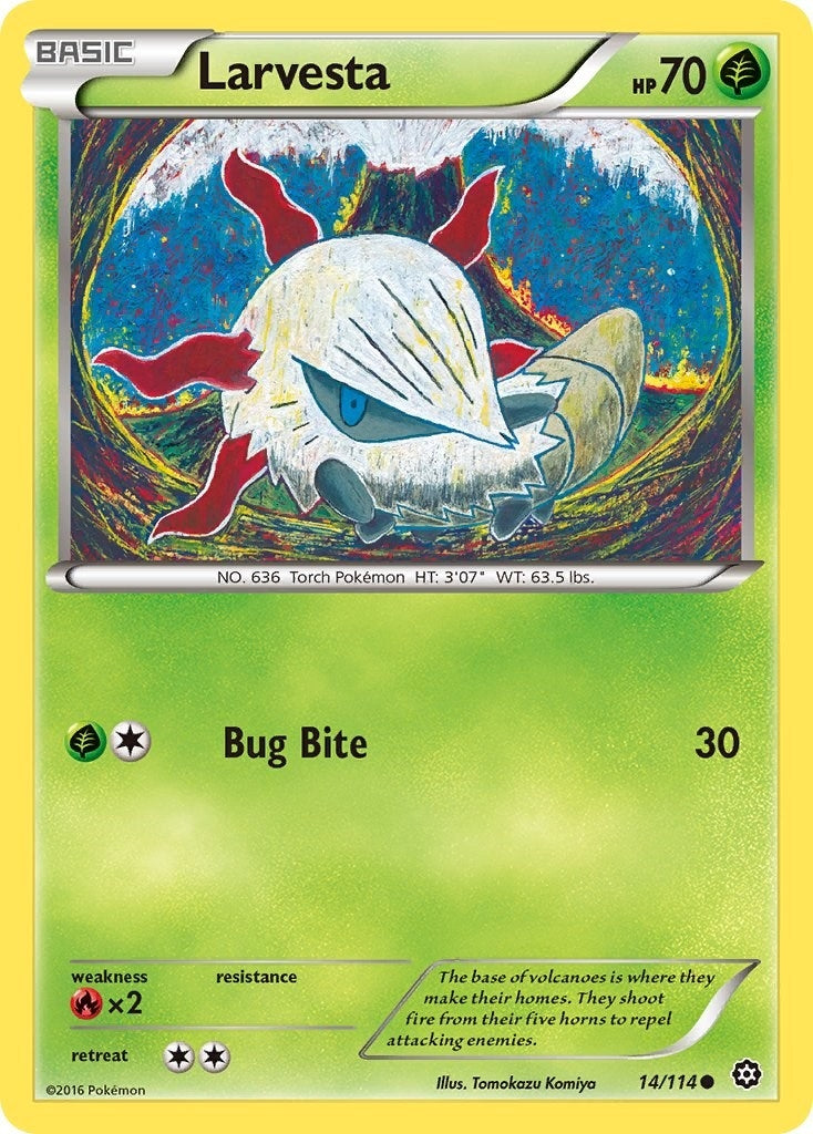 Image for Larvesta (XY - Steam Siege) (14/114) - Pokemon