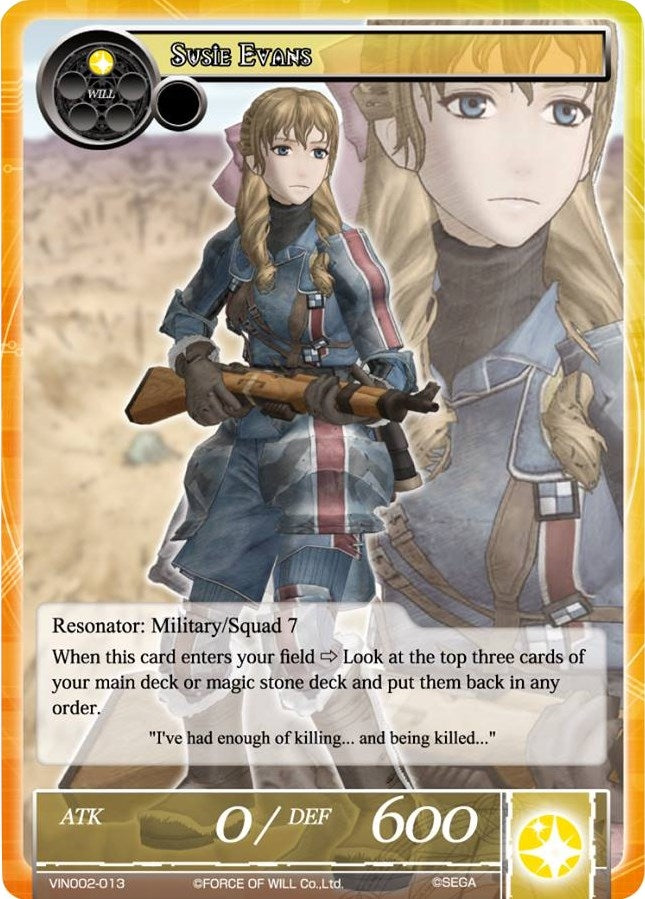 Image for Susie Evans (Vingolf 2 - Valkyria Chronicles) (VIN002-013) - Force of Will