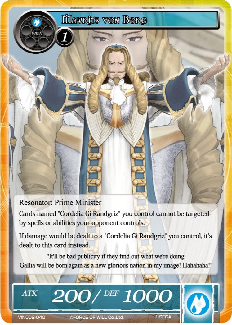 Image for Maurits Von Borg (Vingolf 2 - Valkyria Chronicles) (VIN002-040) - Force of Will
