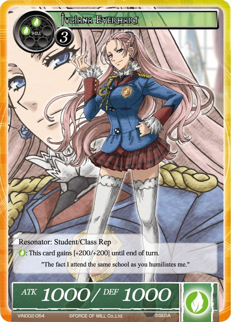 Image for Juliana Everhart (Vingolf 2 - Valkyria Chronicles) (VIN002-054) - Force of Will