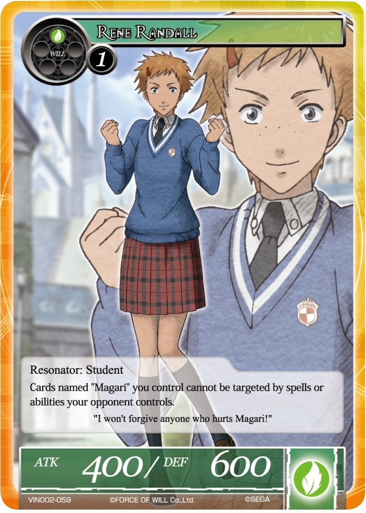 Image for Rene Randall (Vingolf 2 - Valkyria Chronicles) (VIN002-059) - Force of Will