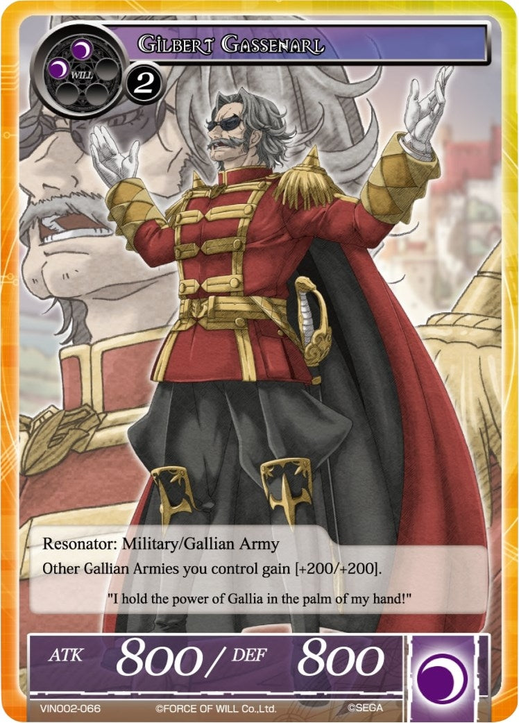 Image for Gilbert Gassenarl (Vingolf 2 - Valkyria Chronicles) (VIN002-066) - Force of Will