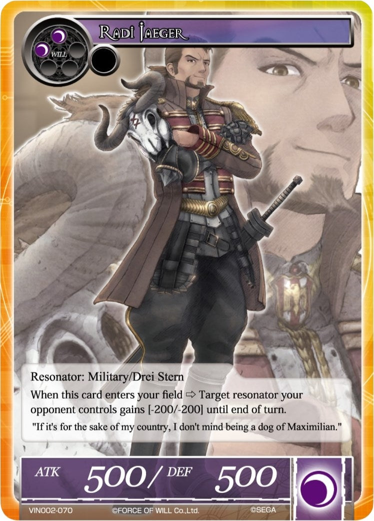 Image for Radi Jaeger (Vingolf 2 - Valkyria Chronicles) (VIN002-070) - Force of Will