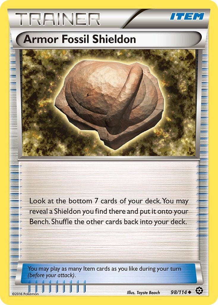 Image for Armor Fossil Shieldon (XY - Steam Siege) (98/114) - Pokemon