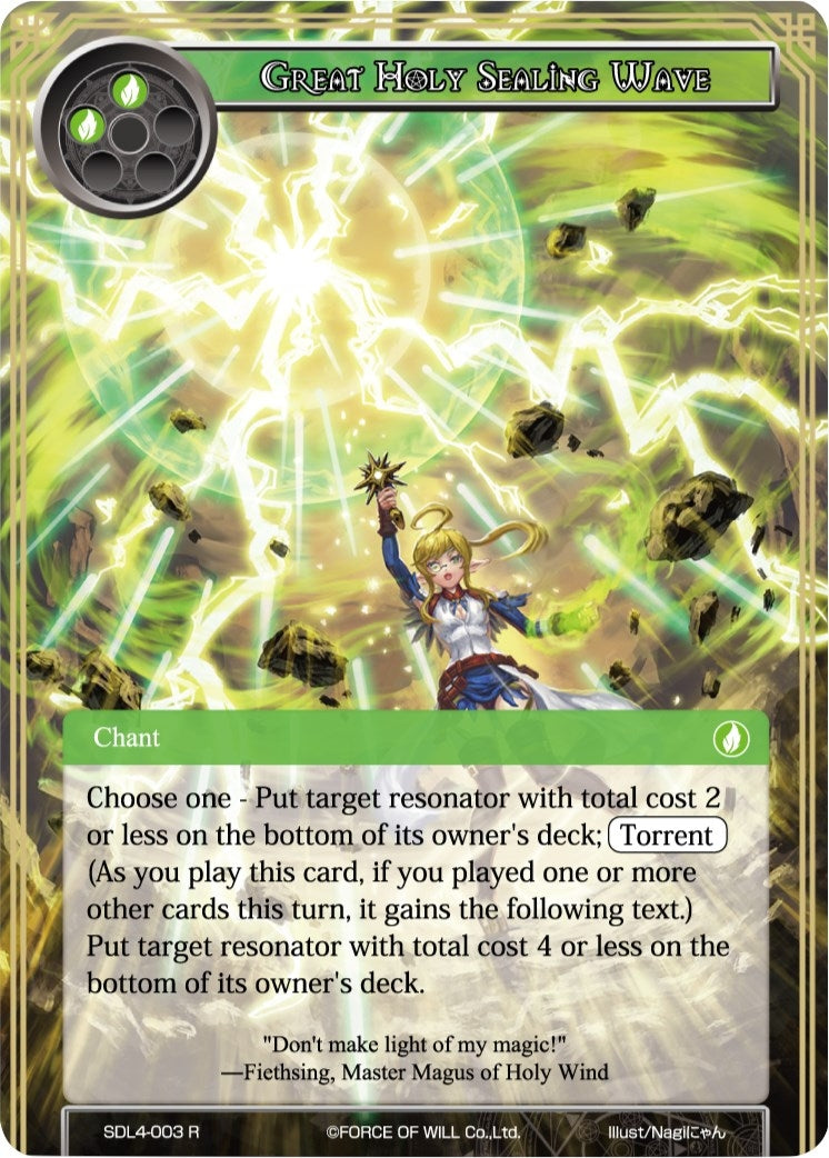 Image for Great Holy Sealing Wave (L1 Starter Deck - Swarming Elves) (SDL4-003) - Force of Will