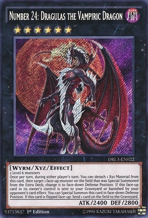 Image for Number 24: Dragulas the Vampiric Dragon (Dragons of Legend: Unleashed) (DRL3-EN022) - YuGiOh