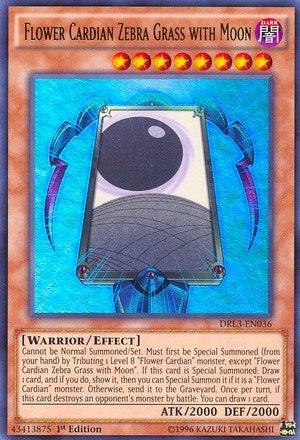 Image for Flower Cardian Zebra Grass with Moon (Dragons of Legend: Unleashed) (DRL3-EN036) - YuGiOh